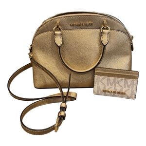 Michael Kors Gold Crossbody Bag and Card Holder